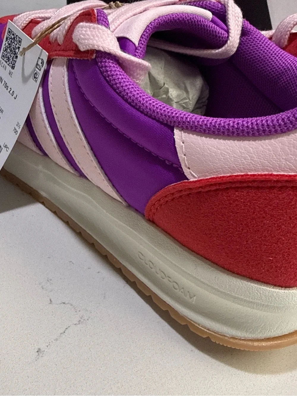 adidas Kids Red, Purple & Pink Retro Runner Sneakers